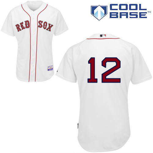 Mike Napoli #12 Youth Baseball Jersey-Boston Red Sox Authentic Home White Cool Base MLB Jersey